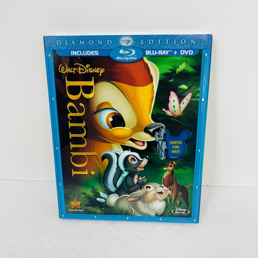 Walt Disney Bambi Diamond‎ Edition Blu-ray DVD 2-Disc Combo Pack Slipcover 2011
